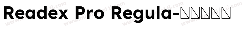 Readex Pro Regula字体转换
